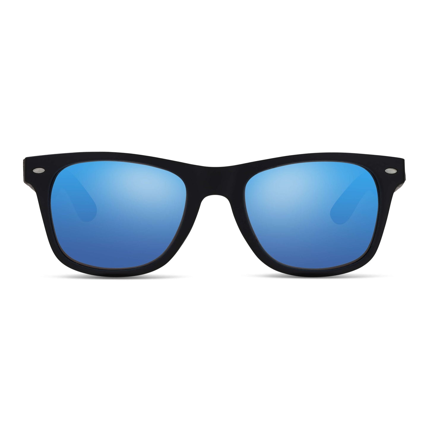 anteojos de sol rectangulares polarizados negrospara hombre y mujer con lentes de color sky  #color_sky