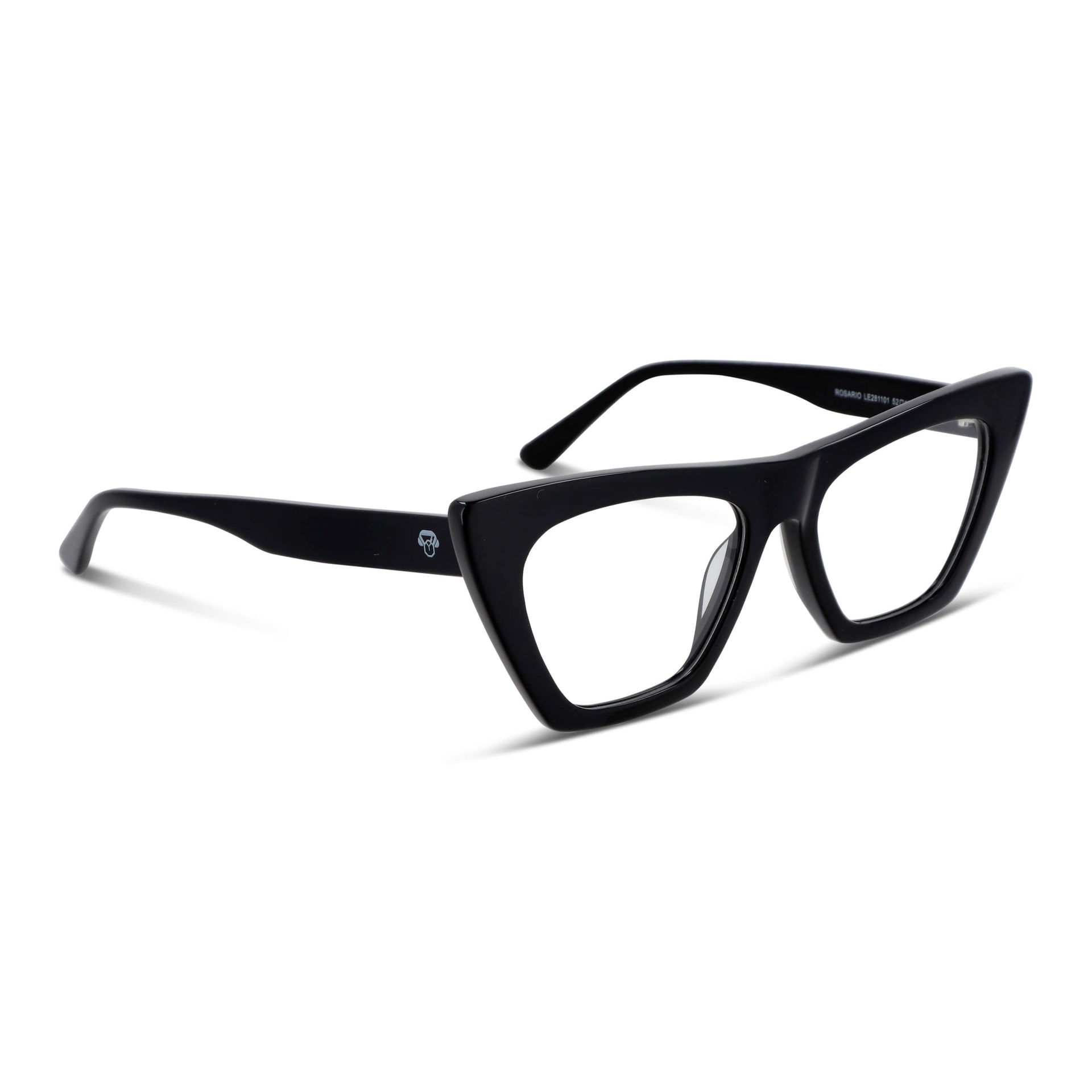 Frontal Rosario lentes de lectura mujer tono negro bio-acetato #color_negro