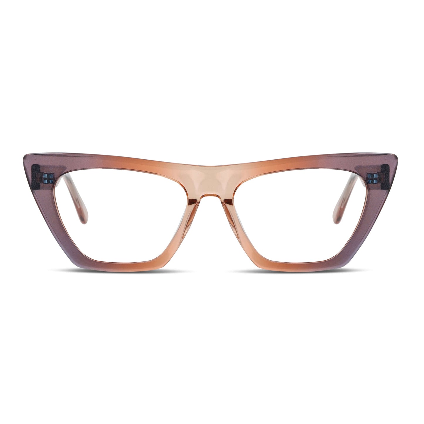 Rosario lentes filtro azul champagne vista frontal estilo mujer #color_champagne