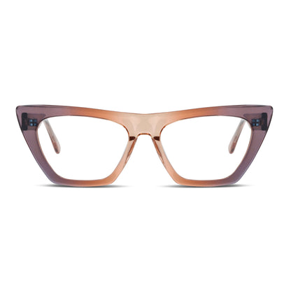 Rosario lentes filtro azul champagne vista frontal estilo mujer #color_champagne