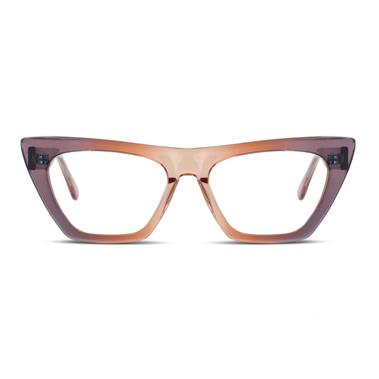 Rosario lentes filtro azul champagne vista frontal estilo mujer #color_champagne