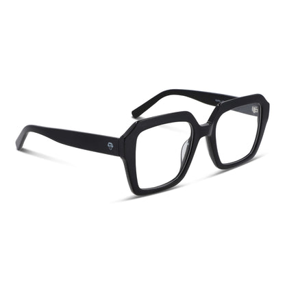 Vista frontal de Rapel lentes luz azul color negro para mujer #color_negro