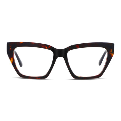 Martina anteojos ópticos carey tortoise diseño frontal para mujer #color_carey