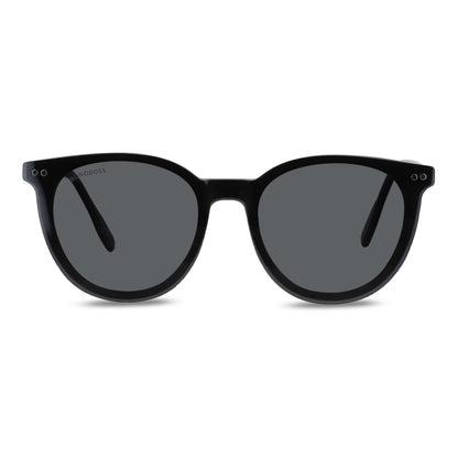 Ipa Clip Sol clásico lentes con imán negro vista frontal con filtro luz azul #color_negro