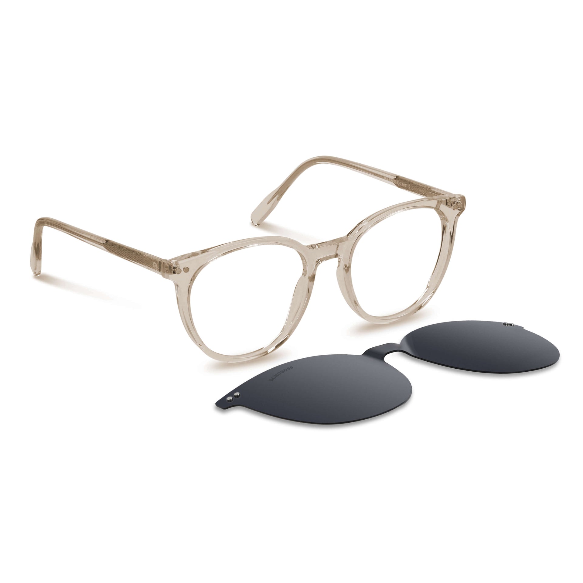 Ipa Clip Sol lentes clip on hombre café diseño frontal #color_brown