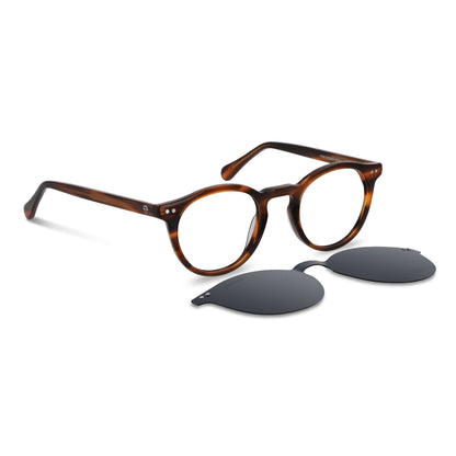 Fran Clip Sol lentes clip on mujer con clip magnético vista frontal carey #color_carey
