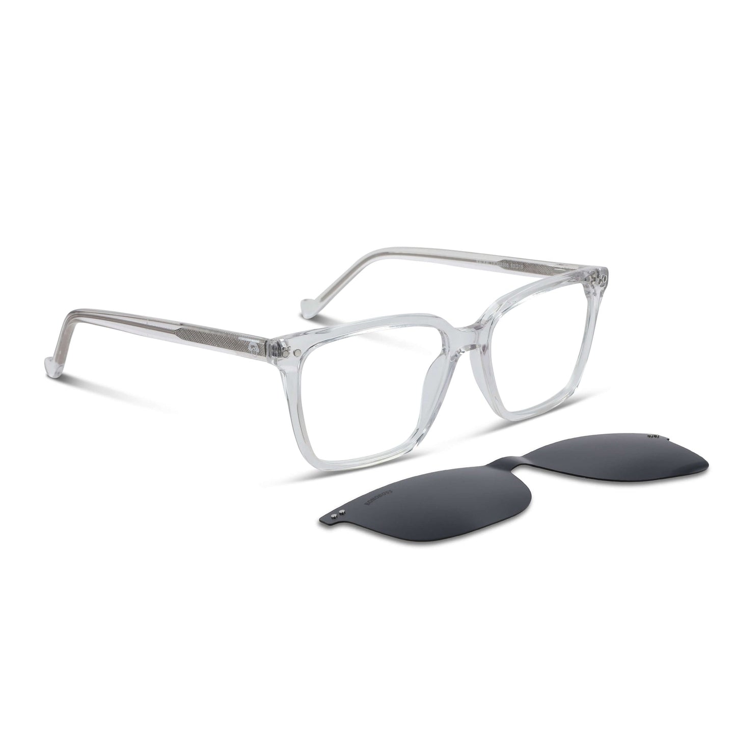 Kai Kai Clip lentes clip on transparente vista frontal diseño universal #color_transparente
