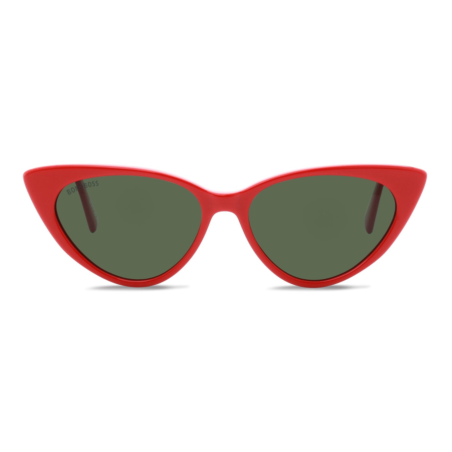 Audrey Red anteojos de sol rojo diseño frontal para mujer #color_rojo