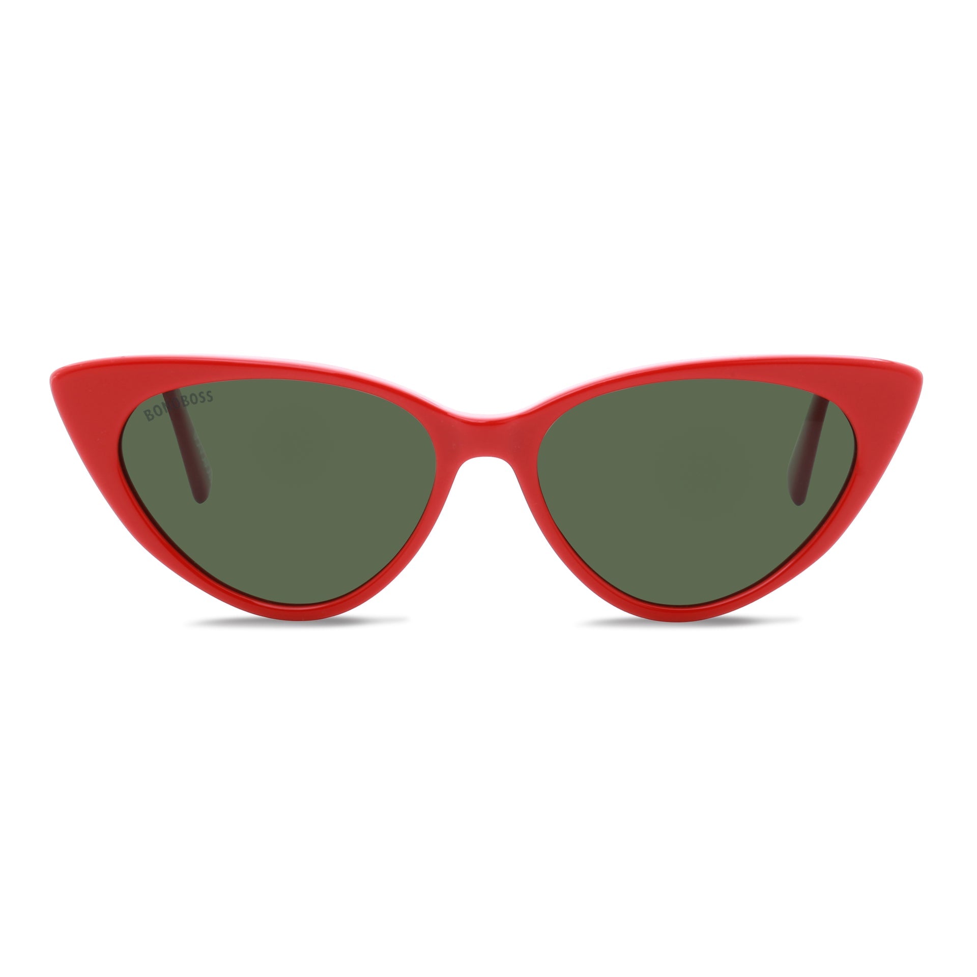 Audrey Red anteojos de sol rojo diseño frontal para mujer #color_rojo