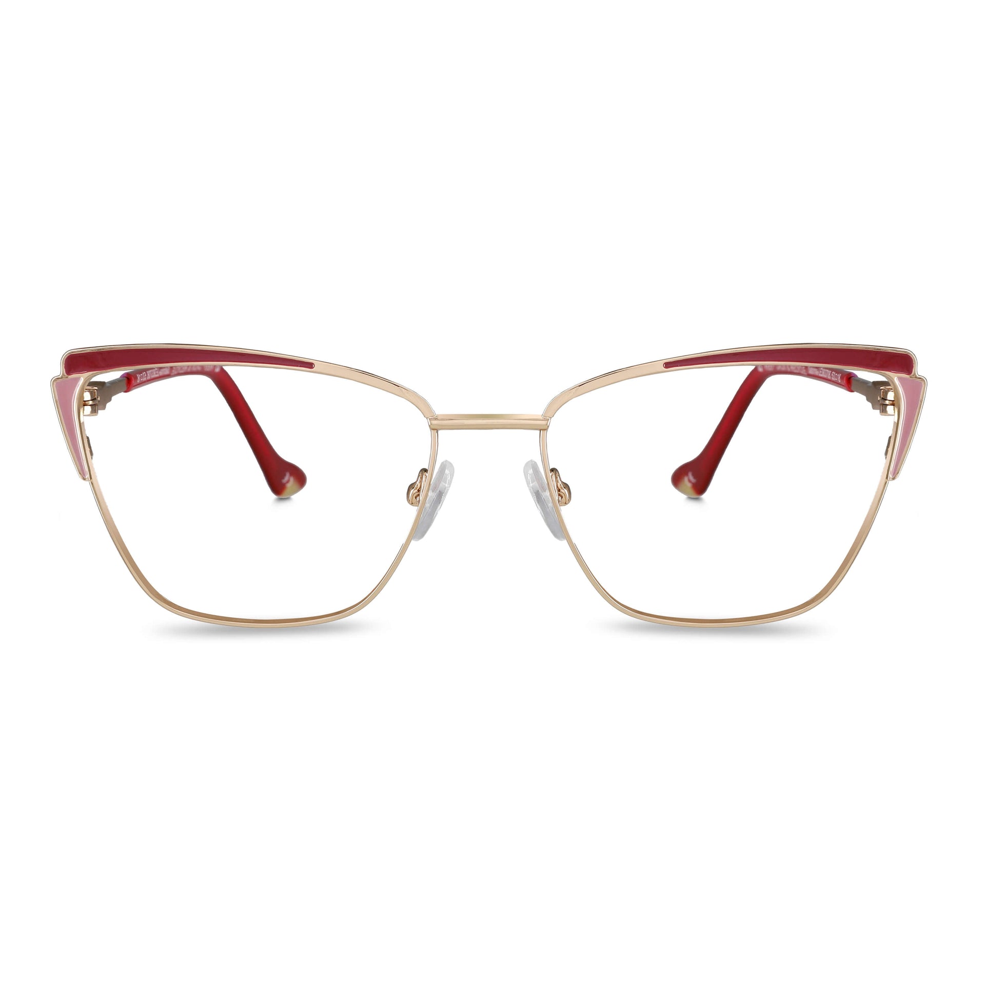 Sabrina lentes ópticos rojo vista frontal para mujer #color_rojo