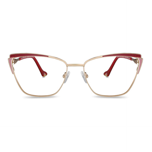 Sabrina lentes ópticos rojo vista frontal para mujer #color_rojo