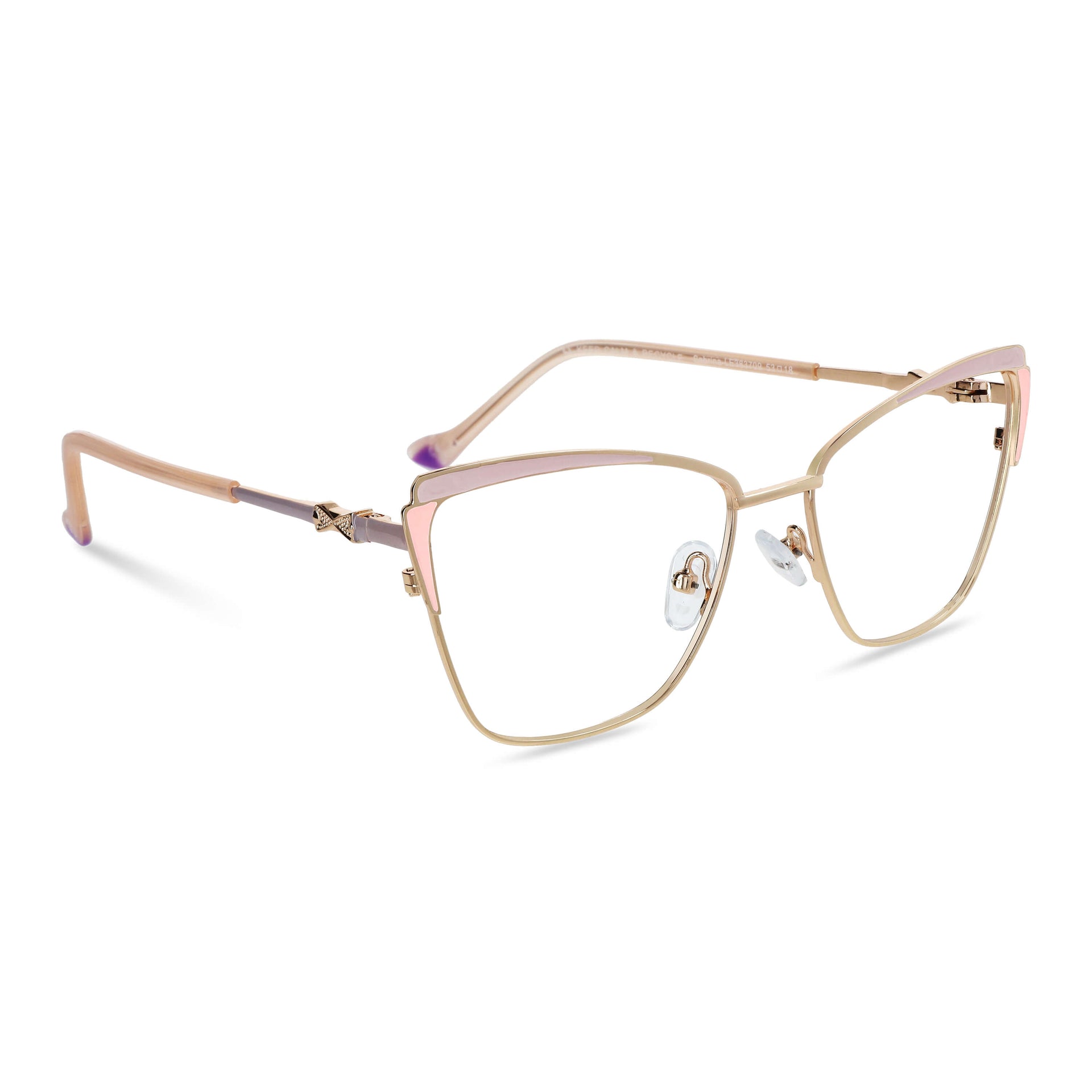 Sabrina lentes con receta rosado vista frontal para mujer #color_rosado