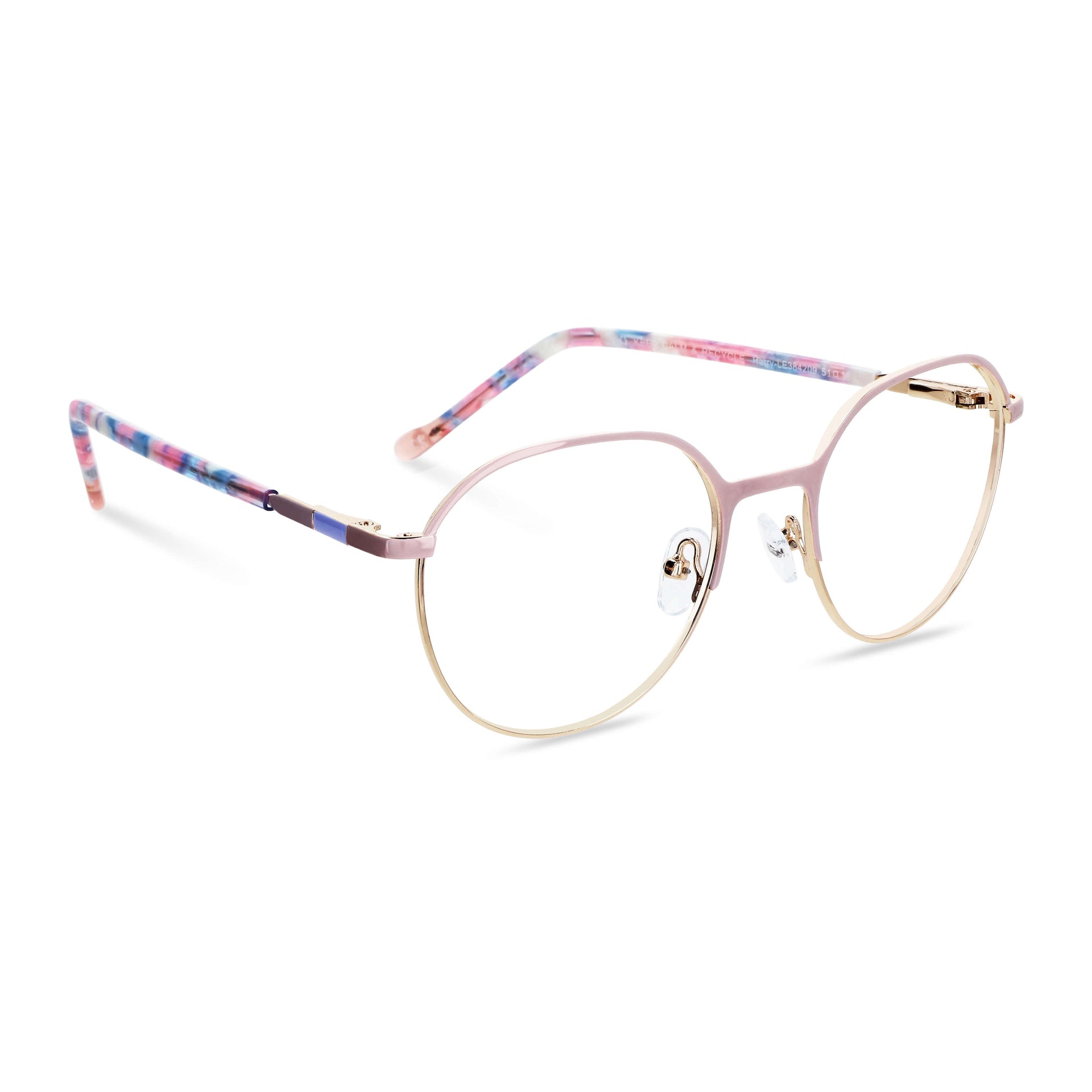 Vista frontal de Harry Kids gafas ópticos color rosado para mujer #color_rosado