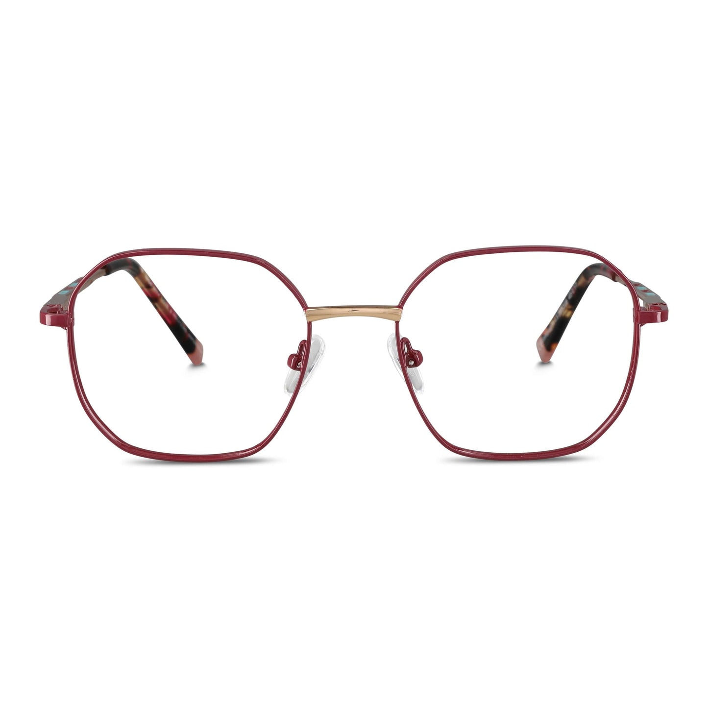 Galápagos Stainless lentes ópticos rojo vista frontal diseño universal #color_rojo