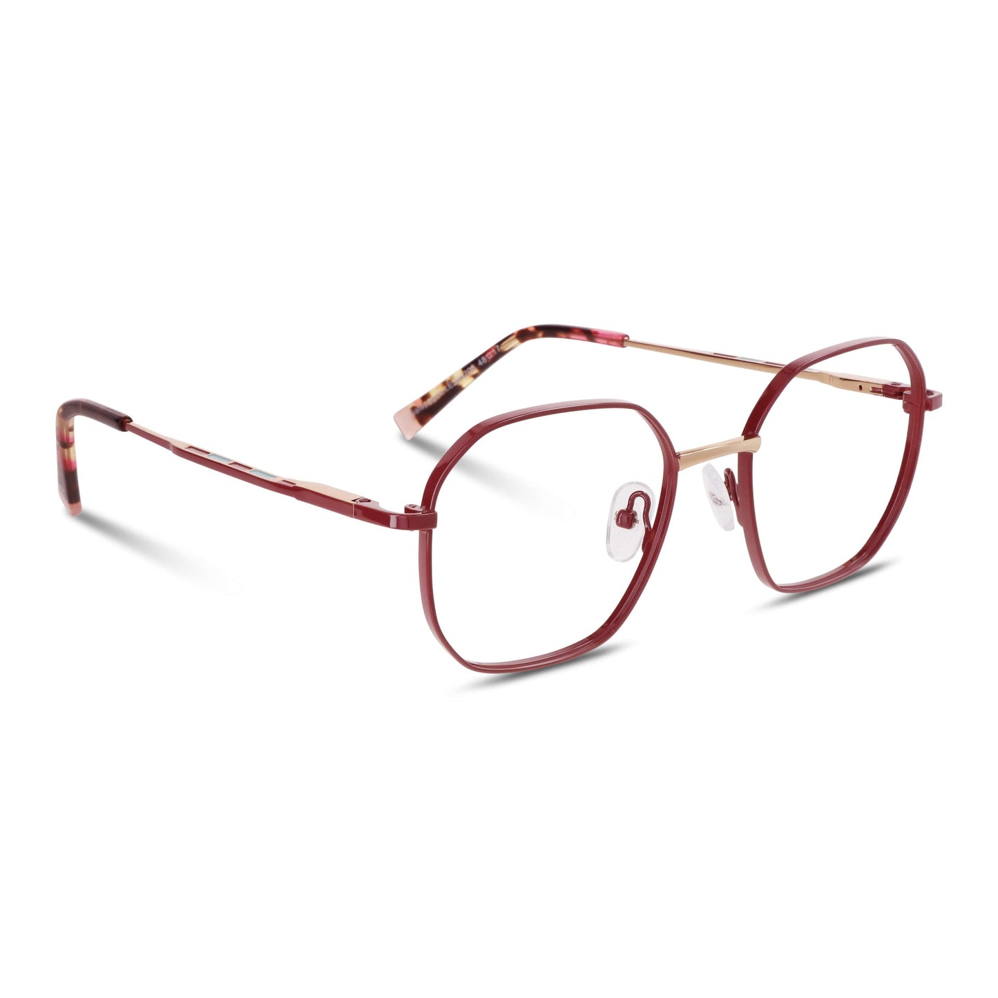 Vista frontal Galápagos Stainless marcos ópticos color tono rojo #color_rojo