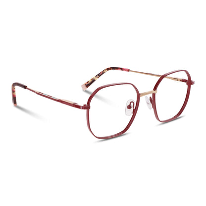 Vista frontal Galápagos Stainless marcos ópticos color tono rojo #color_rojo