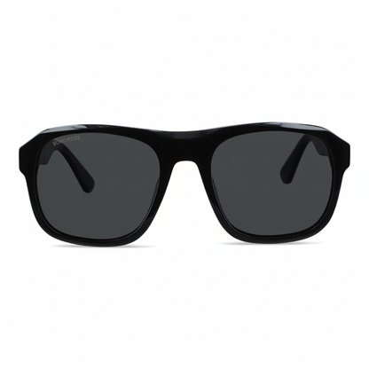 lentes de sol polarizados rectangulares oversized retro para hombre y mujer Bonoboss modelo Tom #color_negro
