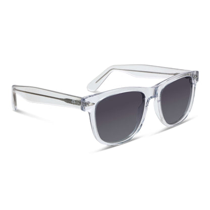 anteojos lentes de sol polarizados de color negro forma clásica para hombre y mujer de cara redonda con o sin receta optica grandes tamaño XL #color_transparente