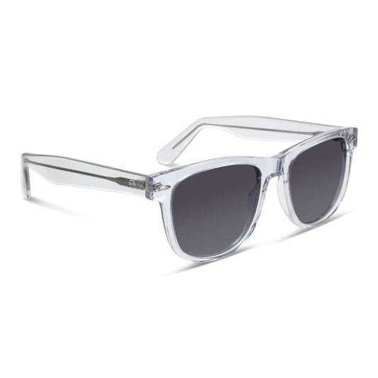 anteojos lentes de sol polarizados de color negro forma clásica para hombre y mujer de cara redonda con o sin receta optica grandes tamaño XL #color_transparente