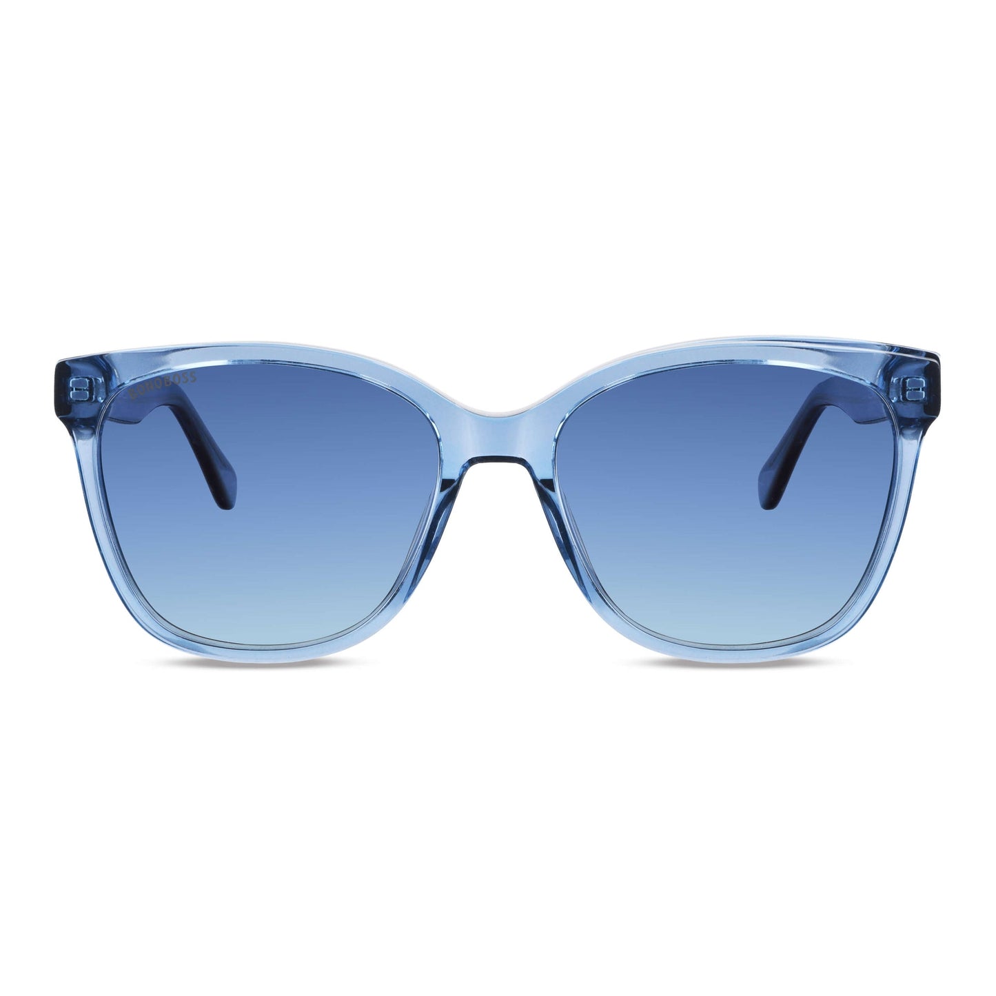 Frontal Tiare ❀ lentes de sol hombre azul vibrante plástico reciclado #color_azul