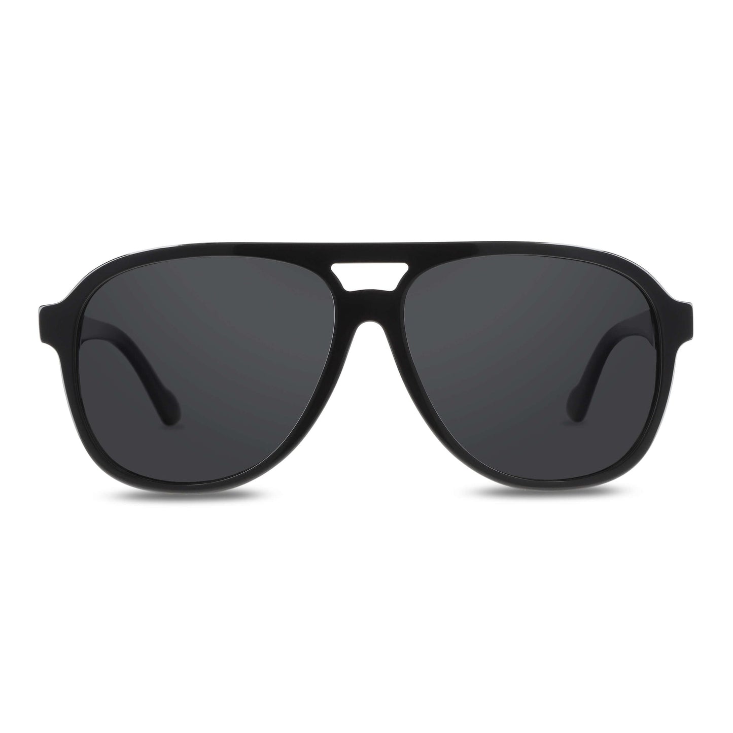 Orson lentes de sol UV400 negro vista angulada 3/4 para mujer #color_negro