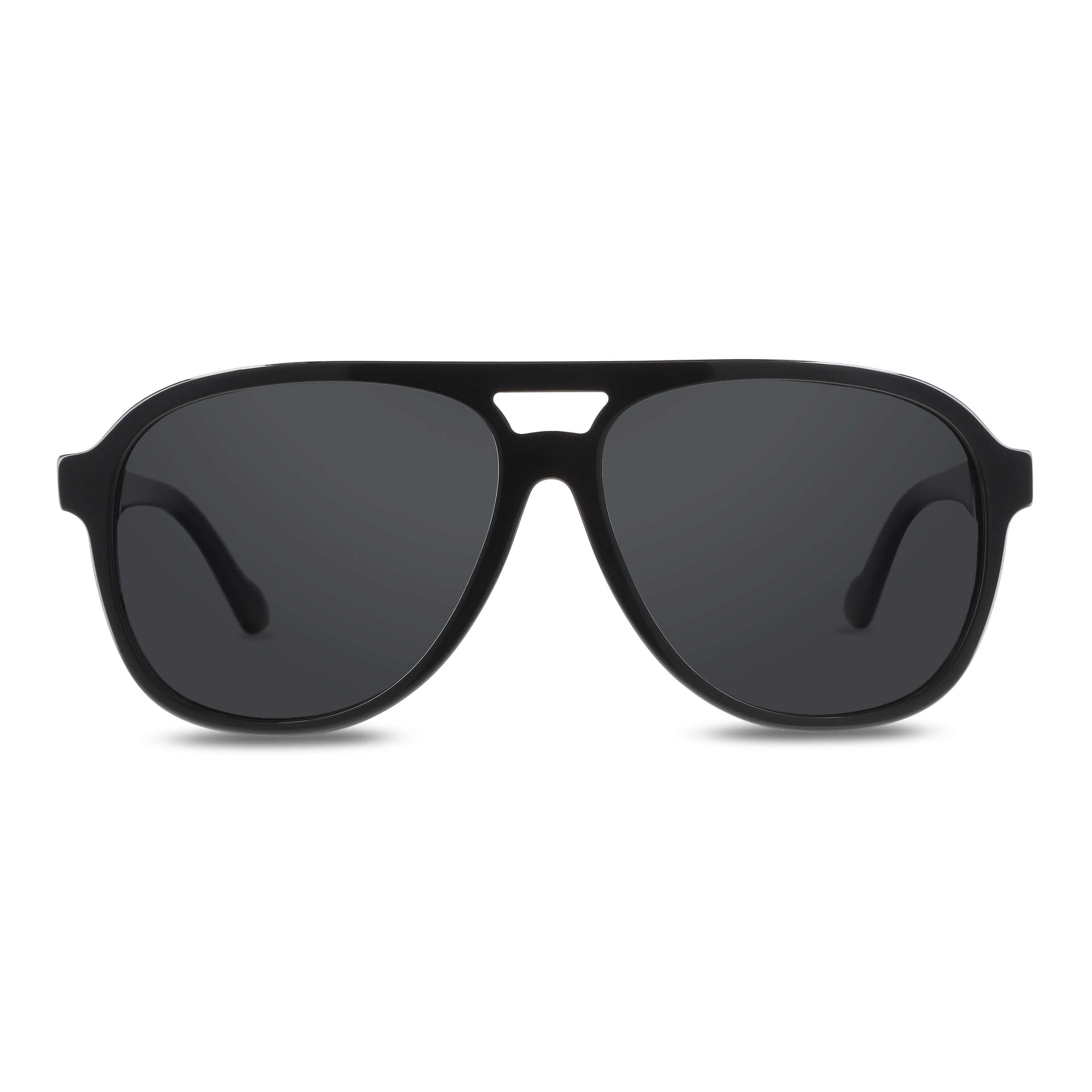 Orson lentes de sol UV400 negro vista angulada 3/4 para mujer #color_negro