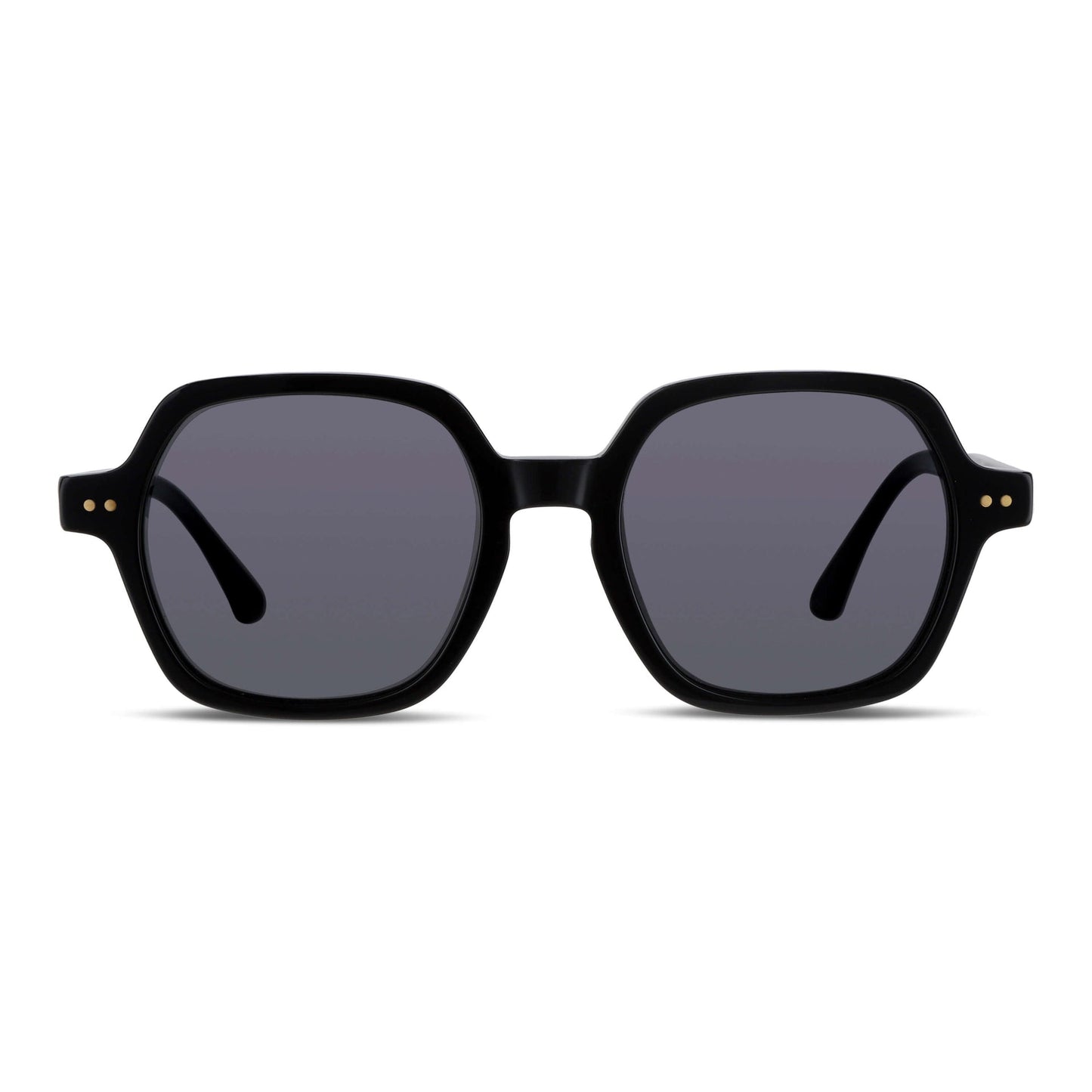 anteojos de sol color negro cuadrados con lentes de color negro polarizados para hombre y mujer con o sin receta optica #color_negro
