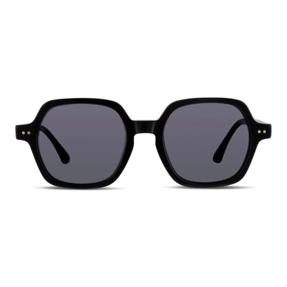 anteojos de sol color negro cuadrados con lentes de color negro polarizados para hombre y mujer con o sin receta optica #color_negro