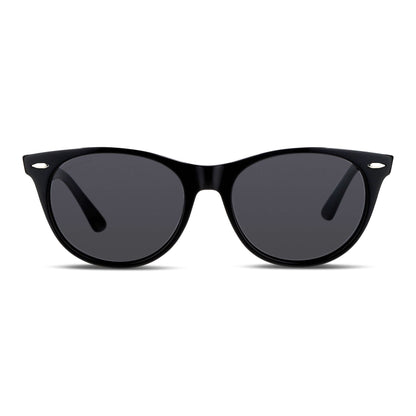 Frontal Hanga Roa lentes de sol hombre tono negro plástico reciclado #color_negro