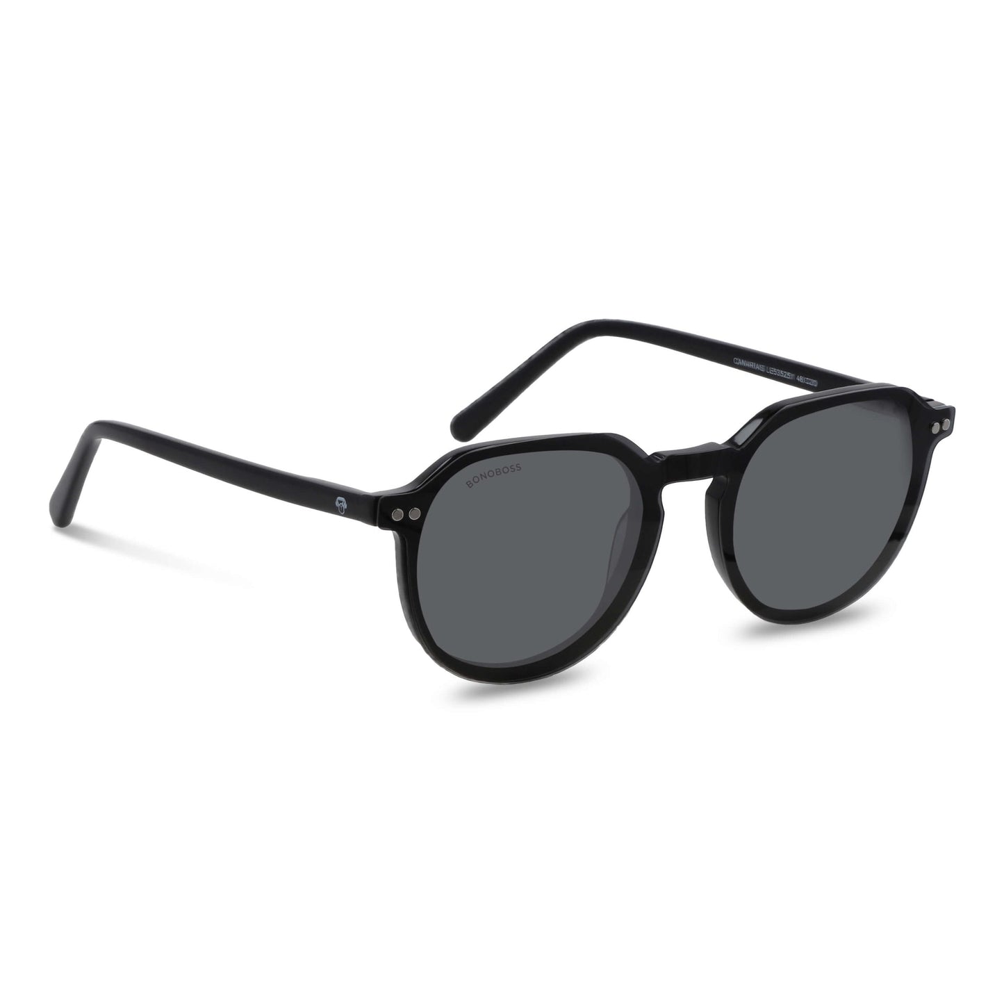 Canarias lentes de sol negro vista frontal para hombre y mujer #color_negro