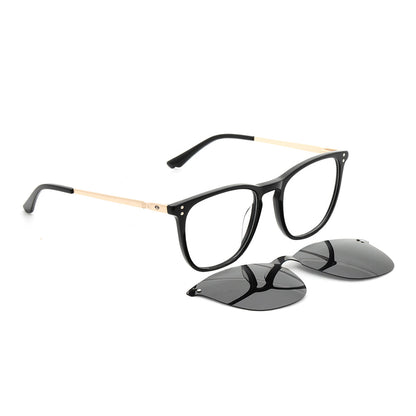 Erika Rayban negro lentes opticos con clip de sol magnetico polarizado con receta mayorista sustentable ecologico  #color_negro