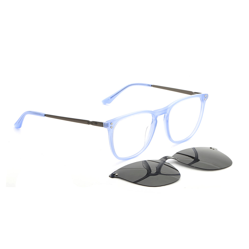 Erika Rayban azul lentes opticos con clip de sol magnetico polarizado con receta mayorista sustentable ecologico #color_azul