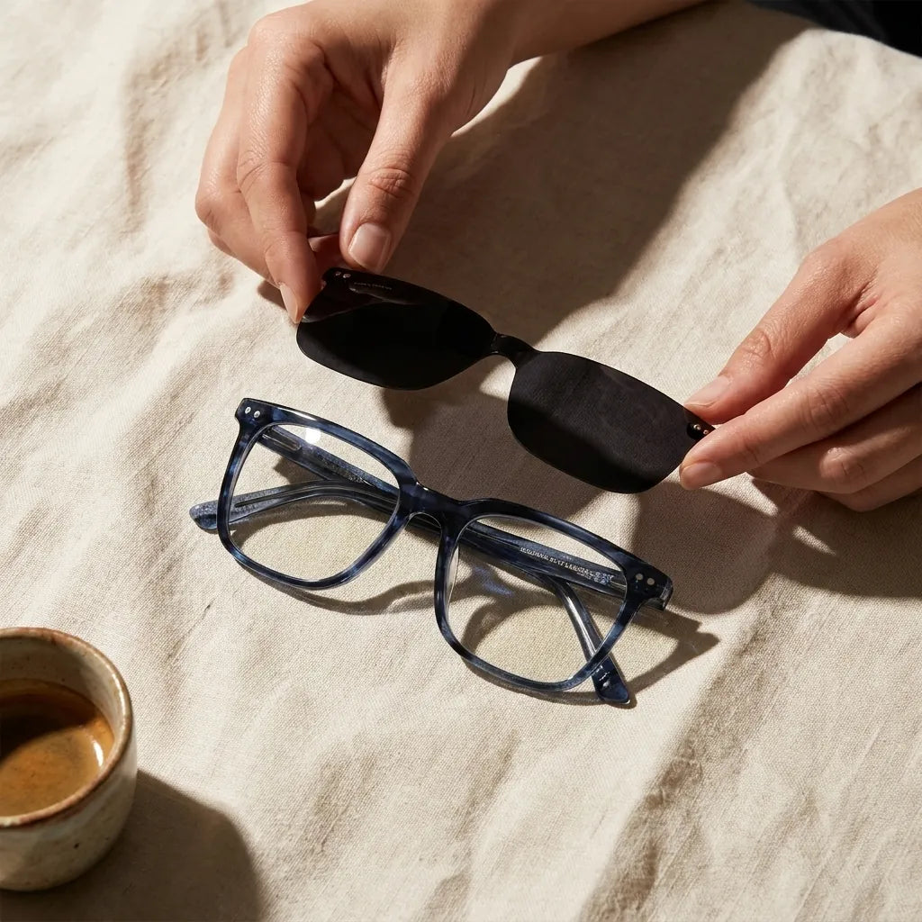 Bonoboss Selknam Clip Sol Azul - detalle armazon clip-on still life close-up #editorial_armazon #color_azul