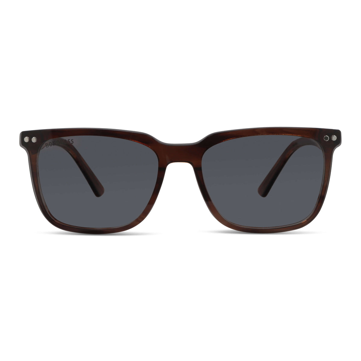 Frontal Selknam Clip Sol clip de sol polarizado café chocolate filtro luz azul #color_brown