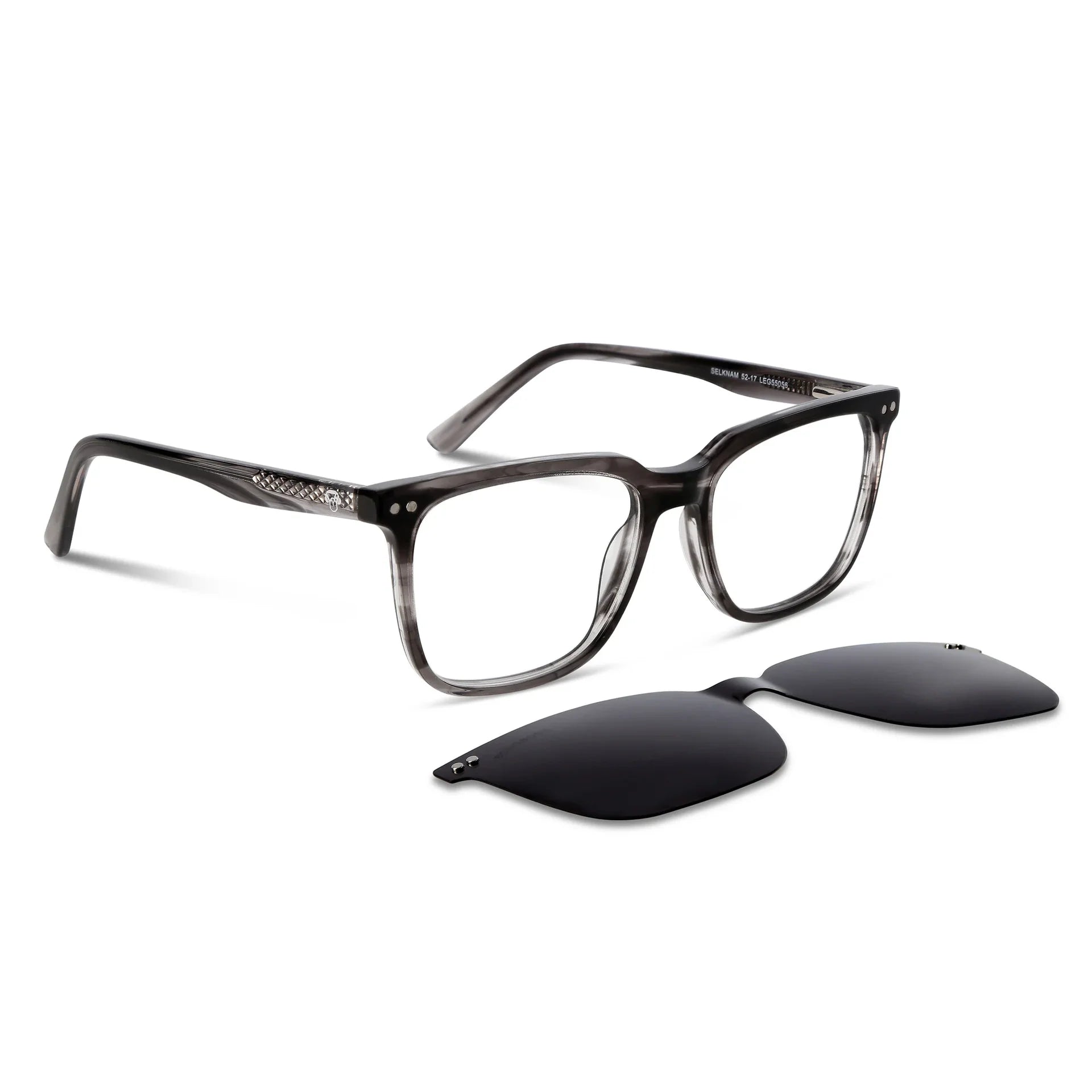 Lentes ópticos Selknam Clip Sol Gris #color_gris