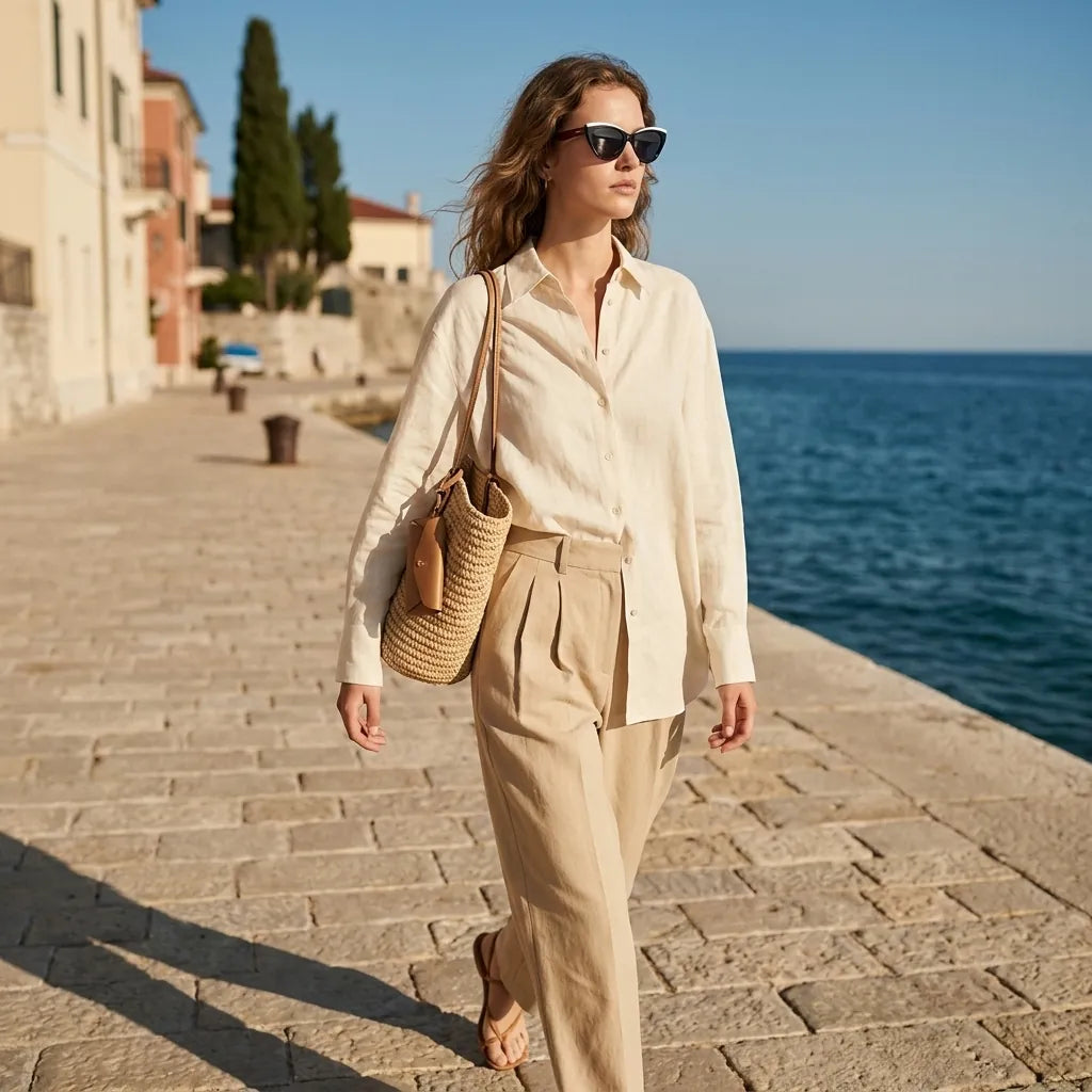 Bonoboss Anakena Clip Sol Rojo - modelo paseo costero pueblo mediterraneo editorial #editorial_lifestyle2 #color_rojo