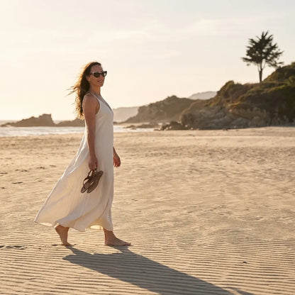Bonoboss Anakena Clip Sol Rojo - modelo playa caminata atardecer libertad #editorial_lifestyle3 #color_rojo
