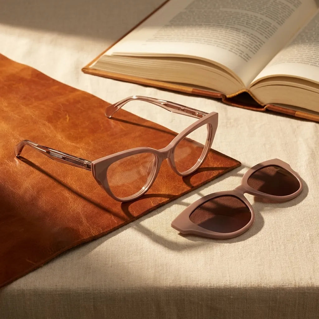 Bonoboss Anakena Clip Sol Champagne - detalle armazon clip-on still life cuero libro #editorial_armazon #color_champagne