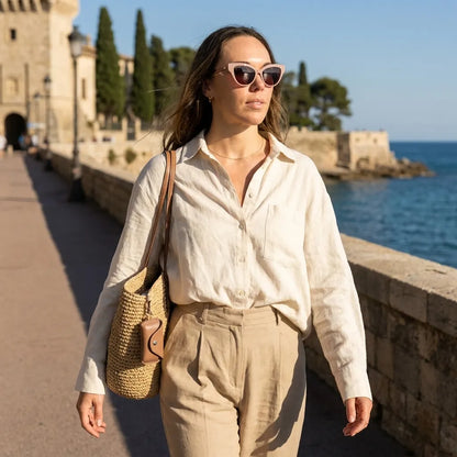 Bonoboss Anakena Clip Sol Champagne - modelo paseo costero atardecer mediterraneo #editorial_lifestyle4 #color_champagne