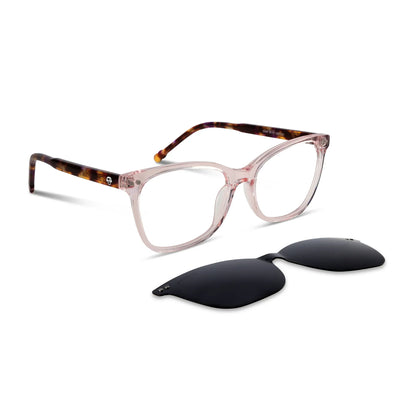 Lentes ópticos Demi Clip Sol Rose #color_rosado #foto_frontal