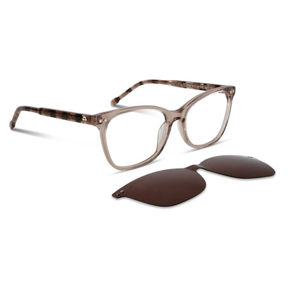 Lentes ópticos Demi Clip Sol Champagne #color_champagne #foto_frontal