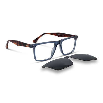 Clips de Repuestos - No Incluye Armazón gafas ópticos celeste carey perspectiva 3/4 para mujer #color_azul  #foto_frontal