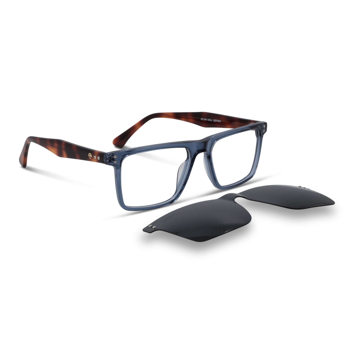 Clips de Repuestos - No Incluye Armazón gafas ópticos celeste carey perspectiva 3/4 para mujer #color_azul