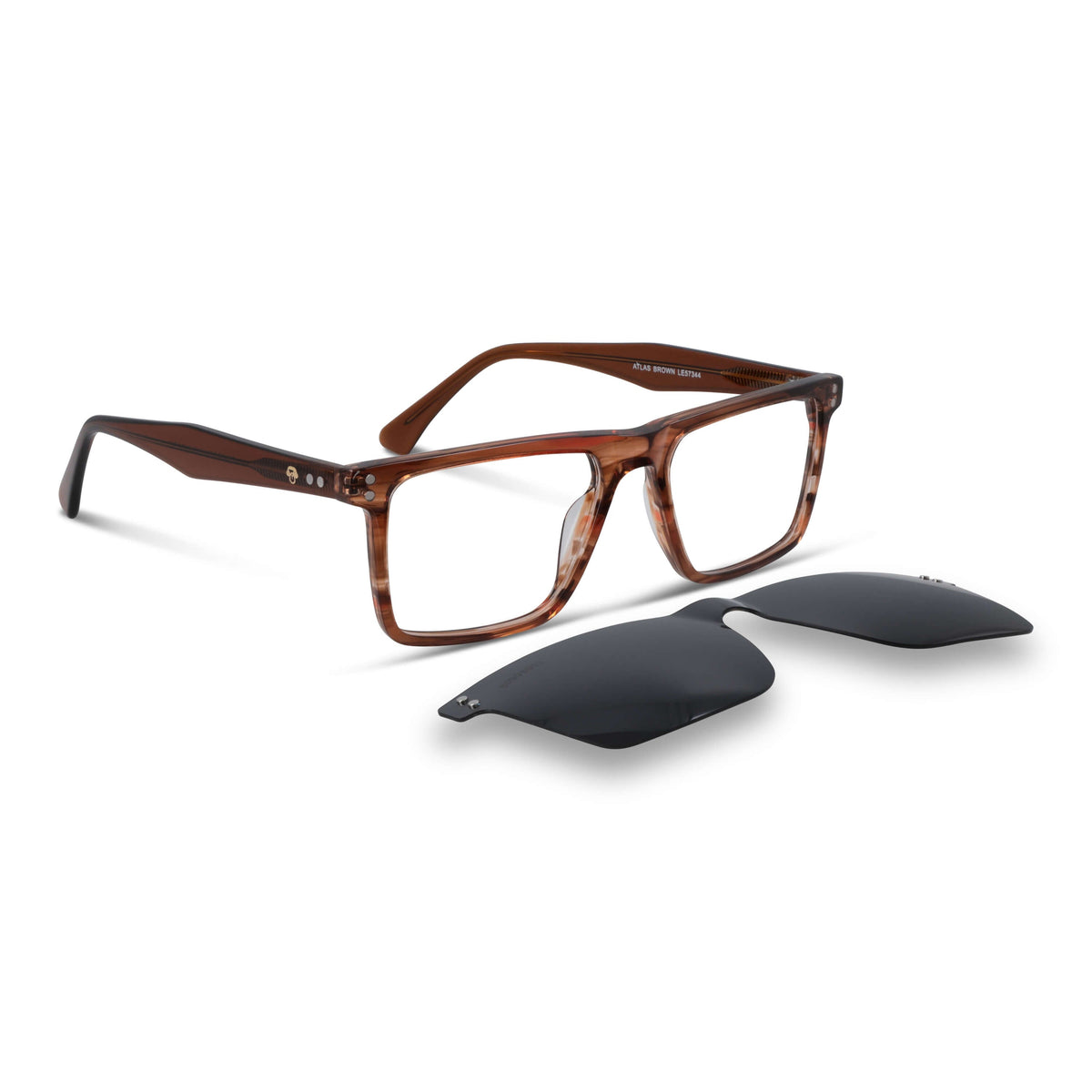 Atlas gafas de sol café perspectiva 3/4 para hombre y mujer #color_brown  #foto_frontal