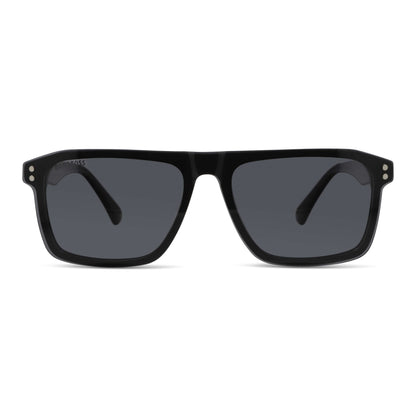 Vista frontal de Tom marcos ópticos color negro para hombre y mujer #color_negro