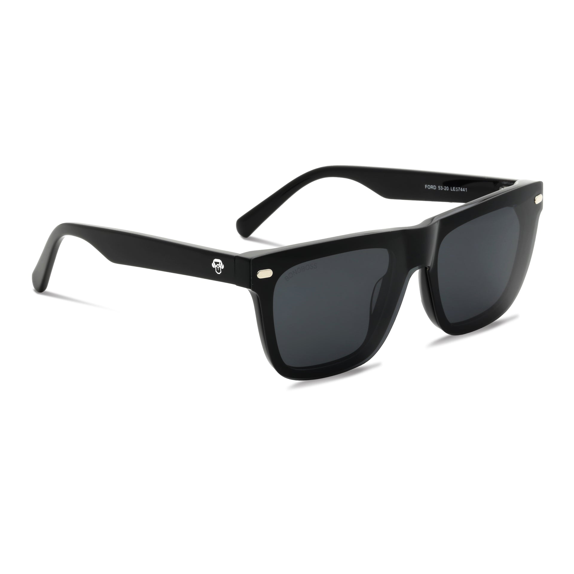 anteojos gafas opticas lentes armazones clip sol polarizado plastico acetato sustentable reciclado xl extra grande con receta moda hombre mujer cara redonda grande #color_negro
