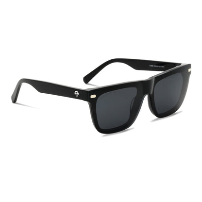 anteojos gafas opticas lentes armazones clip sol polarizado plastico acetato sustentable reciclado xl extra grande con receta moda hombre mujer cara redonda grande #color_negro
