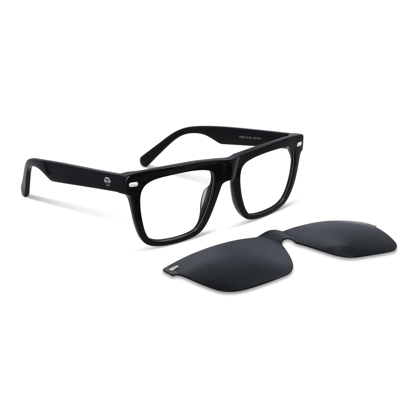 Negro azabache Ford sobrelentes vista de frente unisex #color_negro