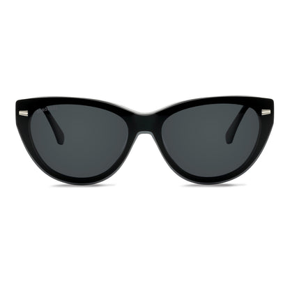 Vesta lentes clip on negro diseño frontal para mujer #color_negro