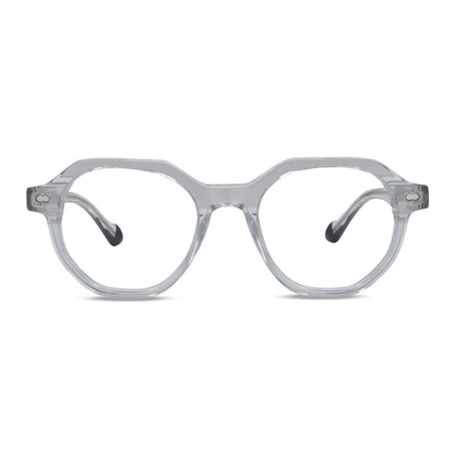Hermes lentes filtro azul transparente vista frontal para mujer #color_transparente